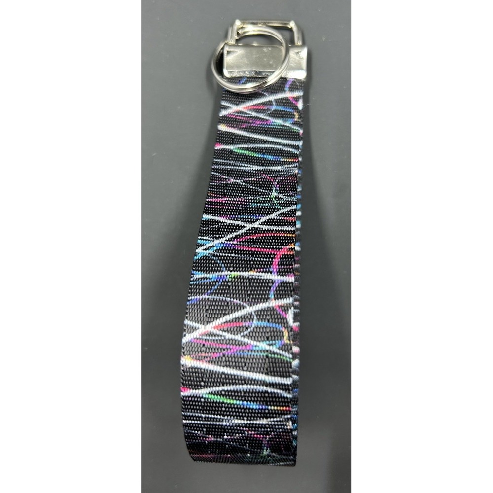 Scribble On‎ Black Key Fob Wristlet Lanyard Strap 1" Wide Keychain